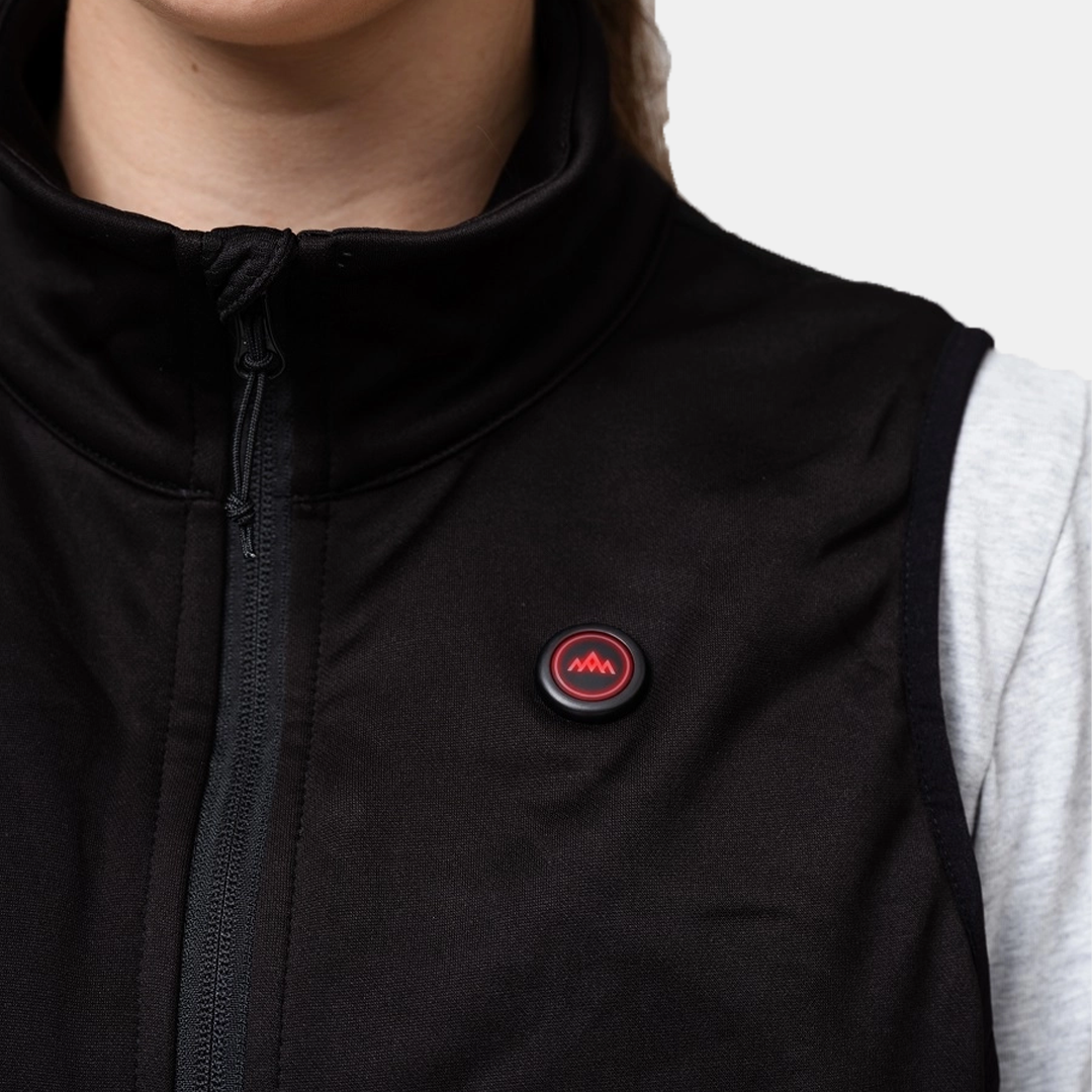 HeatX - Wärmeweste Fleece Damen – Schwarz