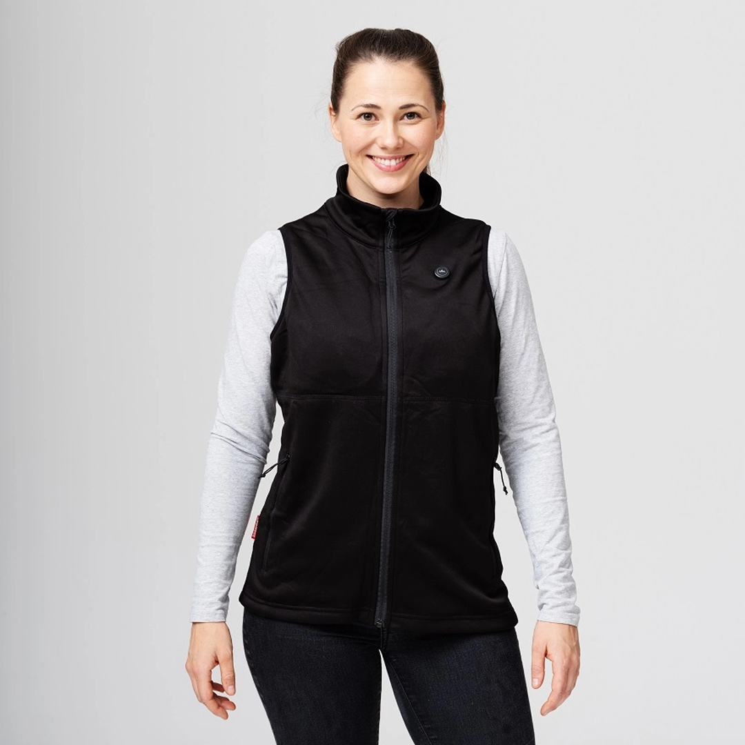 HeatX - Wärmeweste Fleece Damen – Schwarz