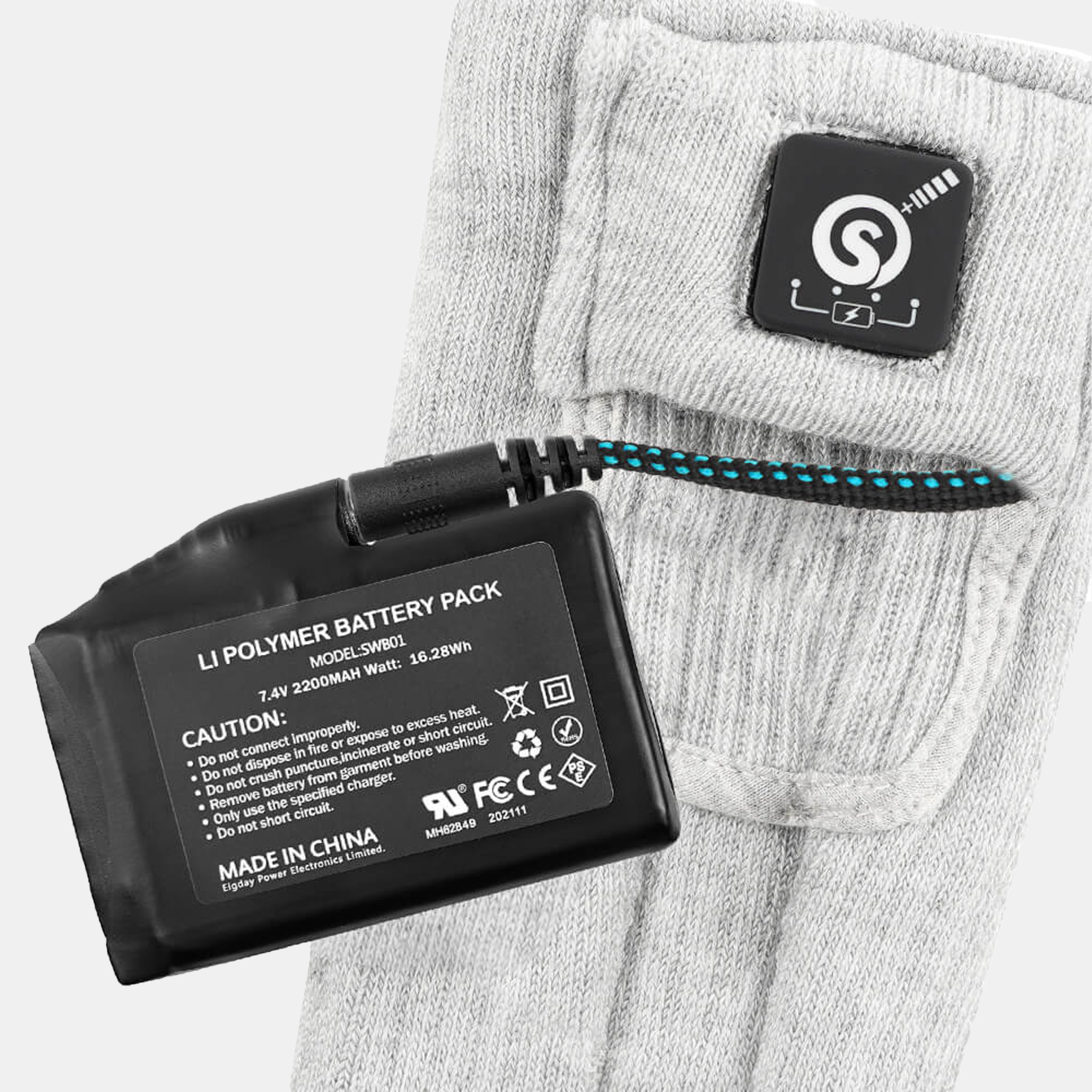 Savior Heat - Beheizte Socken Grau