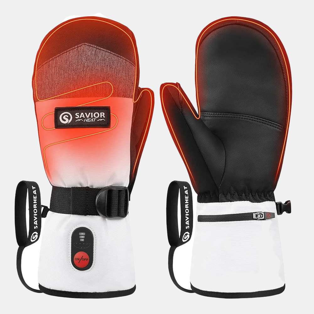 Savior Heat - Rutschfeste Handschuhe aus Wasserdichtem Leder mit Bluetooth